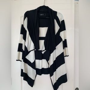 Long sleeve open drape front cardigan